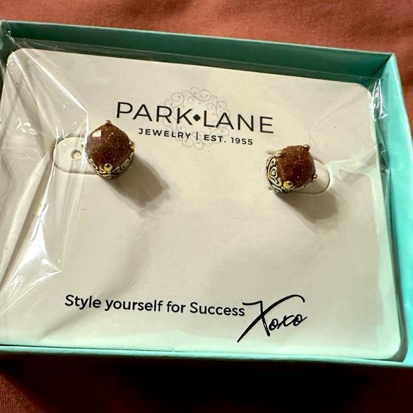 NIB Park Lane Baby Signature Caramel stud earrings. - Picture 3 of 3
